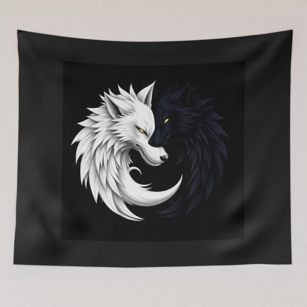Item preview, Wolf yin yang designed and sold by Black Rose Products .