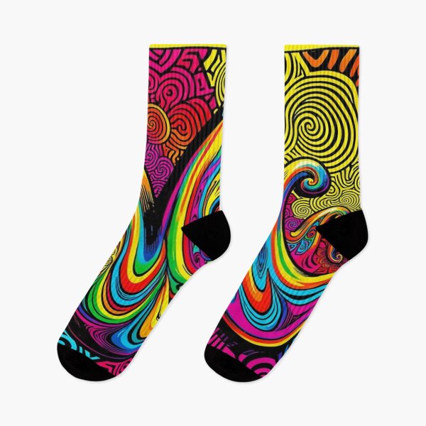 Item preview, Neon-colored abstract pop art pattern inspired by Andy Warhol in a modern psychedelic style designed and sold by FotoworldEdel.
