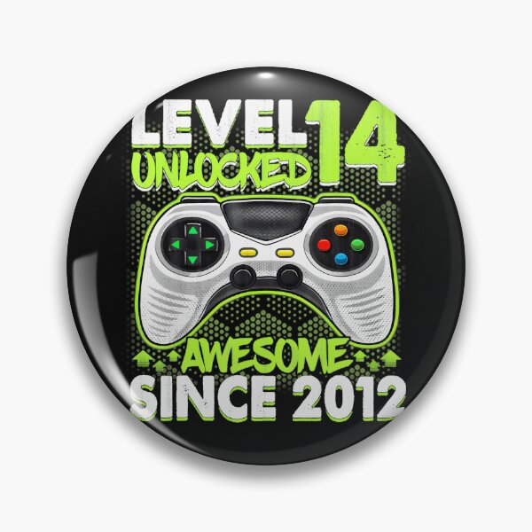 Item preview, Level 14 Unlocked Awesome Since 2012 Gaming Birthday Gamer designed and sold by AmaXONIC.