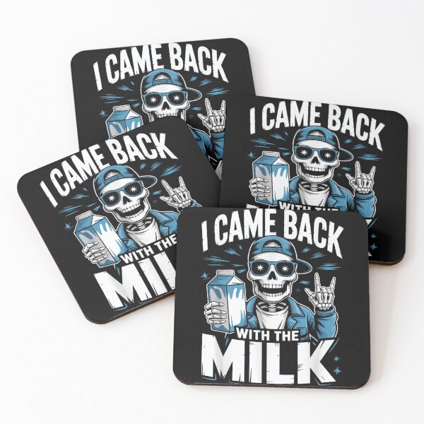 Item preview, I Came Back With The Milk Funny Skeleton Dad Meme Design designed and sold by LittleNhutton.