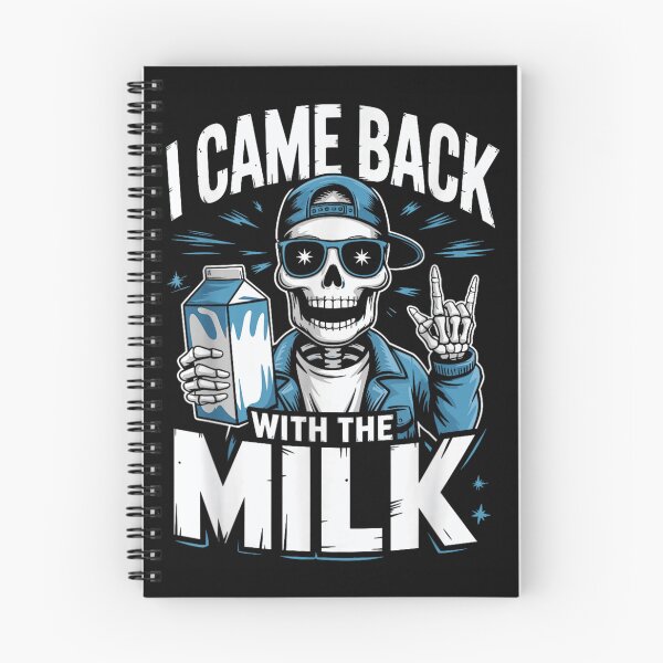 Item preview, I Came Back With The Milk Funny Skeleton Dad Meme Design designed and sold by LittleNhutton.