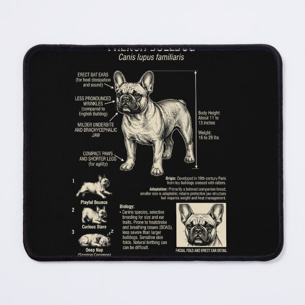 Item preview, French Bulldog Scientific Anatomy Biology Dog Lover designed and sold by Kimberley King Art  King Art.