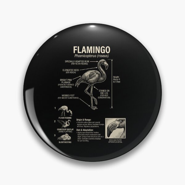 Item preview, Flamingo Scientific Anatomy Biology Animal Lover designed and sold by Kimberley King Art  King Art.