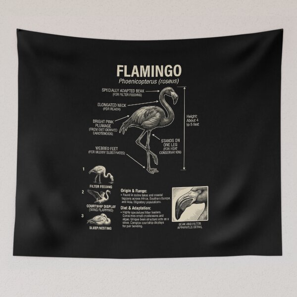 Item preview, Flamingo Scientific Anatomy Biology Animal Lover designed and sold by Kimberley King Art  King Art.