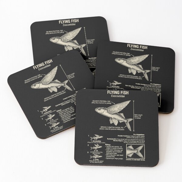 Item preview, Flying Fish Scientific Anatomy Biology Animal Lover designed and sold by Kimberley King Art  King Art.