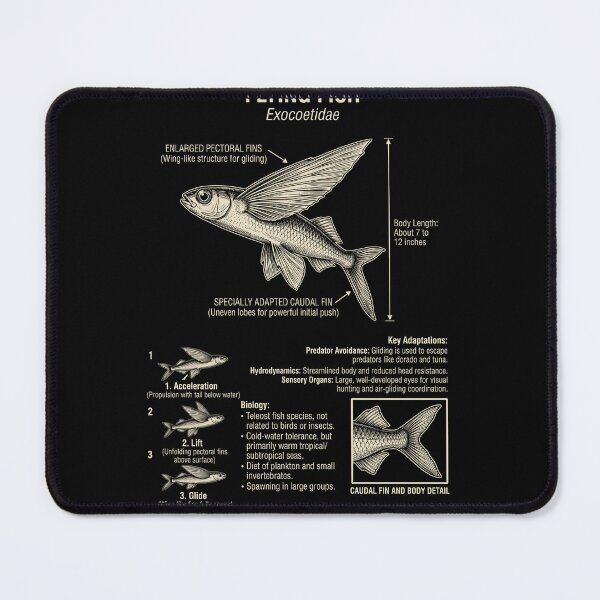 Item preview, Flying Fish Scientific Anatomy Biology Animal Lover designed and sold by Kimberley King Art  King Art.