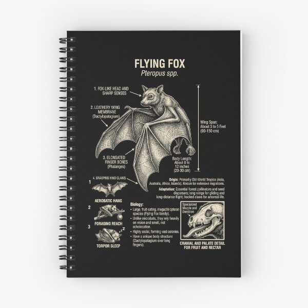 Item preview, Flying Fox Scientific Anatomy Biology Animal Lover designed and sold by Kimberley King Art  King Art.