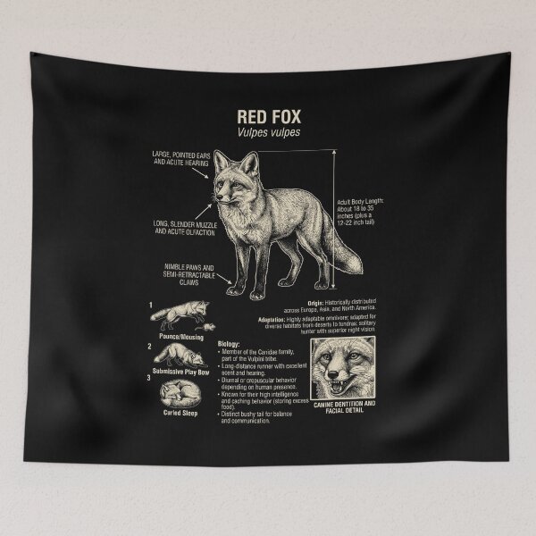 Item preview, Fox Scientific Anatomy Biology Animal Lover designed and sold by Kimberley King Art  King Art.