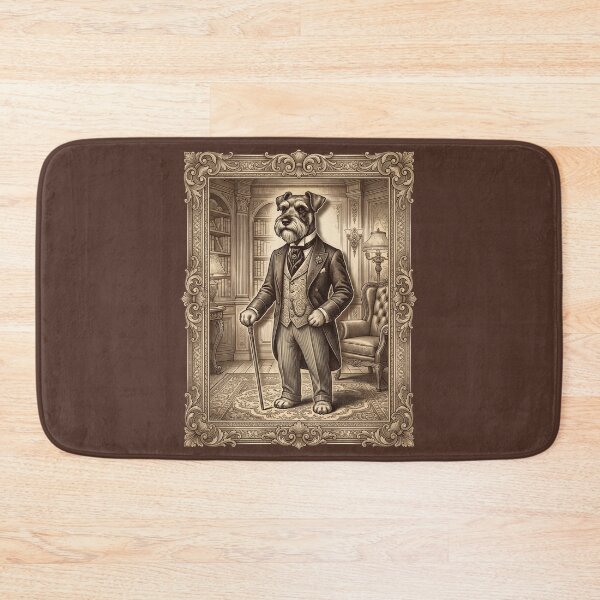 Item preview, Dapper Schnauzer Dog Gentleman Vintage designed and sold by AntiqueImages.