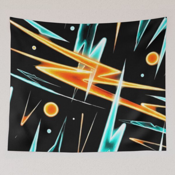 Item preview, Retro 80s Synthwave Neon Lightning Seamless Pattern designed and sold by Nexus Space.
