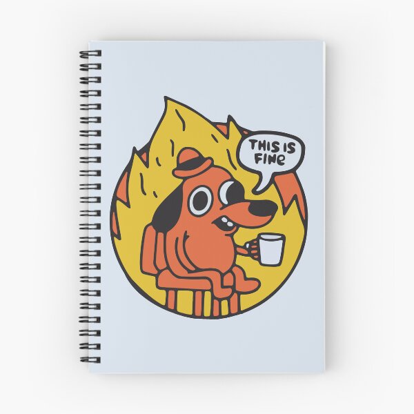 Item preview, This Is Fine Dog Meme Illustration designed and sold by BrownHorse90s.