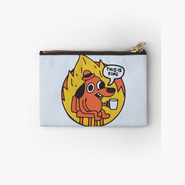 Item preview, This Is Fine Dog Meme Illustration designed and sold by BrownHorse90s.