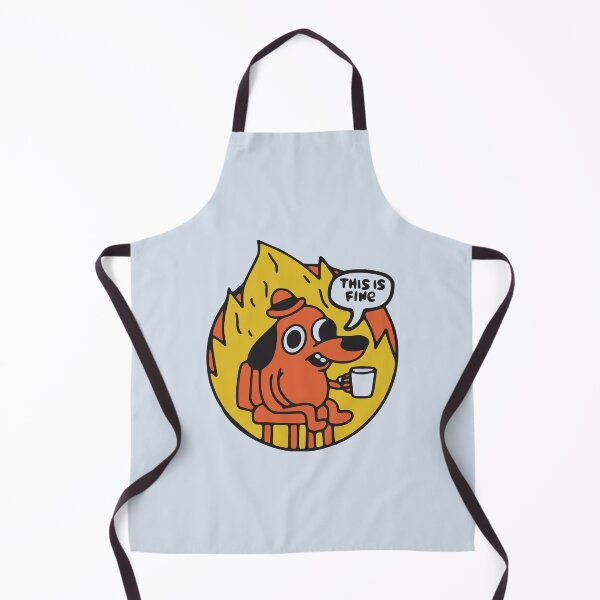 Item preview, This Is Fine Dog Meme Illustration designed and sold by BrownHorse90s.