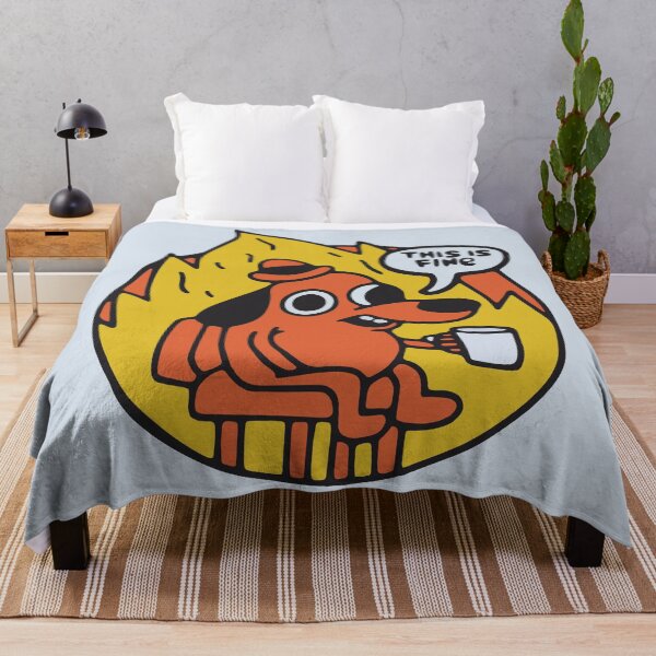 Item preview, This Is Fine Dog Meme Illustration designed and sold by BrownHorse90s.