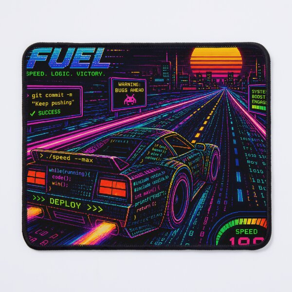 Item preview, Retro Code Racer – Terminal Command Race Car Speeding Through a Digital Highway in 80s Arcade Style Design designed and sold by PenchalaPrabhas.