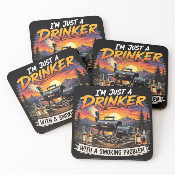 Item preview, Im Just A Drinker With A Smoking Problem BBQ Grill Pun designed and sold by LittleNhutton.