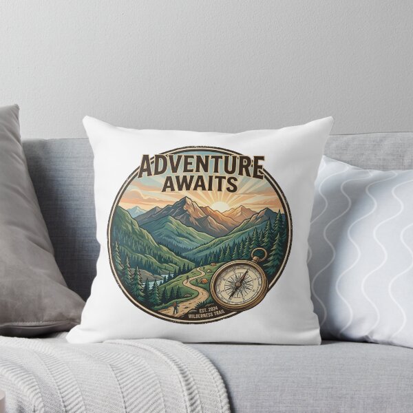 Item preview, Vintage Mountain & Compass Camping Graphic designed and sold by Ponsak.