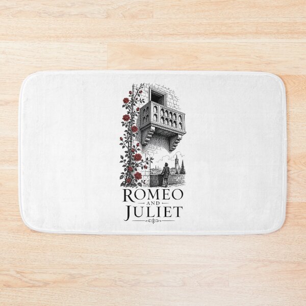 Item preview, Romeo and Juliet Night Balcony Scene Woodcut Engraving designed and sold by Fenay Designs.