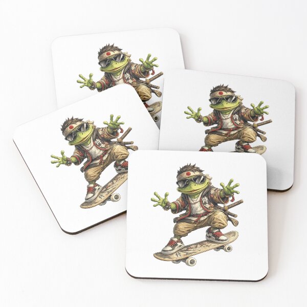 Item preview, Skater Frog Samurai Graphic Tee designed and sold by afr-saad.