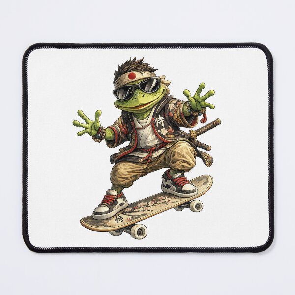 Item preview, Skater Frog Samurai Graphic Tee designed and sold by afr-saad.
