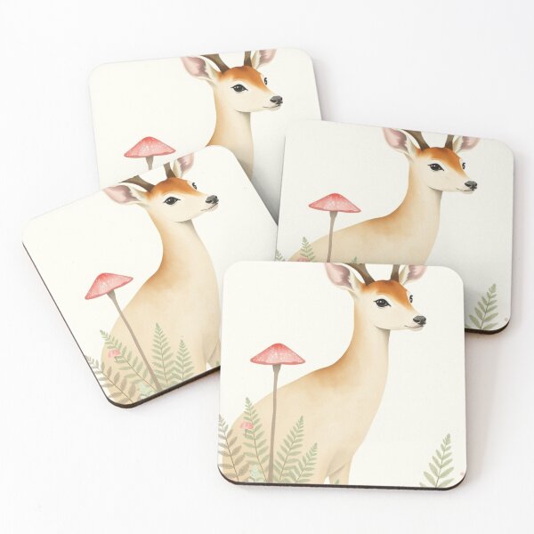 Item preview, Whimsical Woodland Deer with Forest Ferns designed and sold by Vida e Arte.