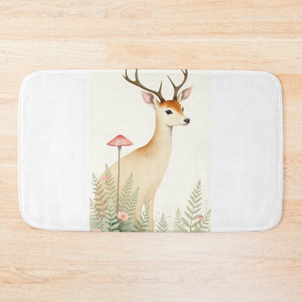 Item preview, Whimsical Woodland Deer with Forest Ferns designed and sold by Vida e Arte.