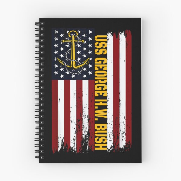 Item preview, USS George H.W. Bush CVN 77 US Navy Anchor Distressed Flag Veteran Gift designed and sold by YubitaLeLe.