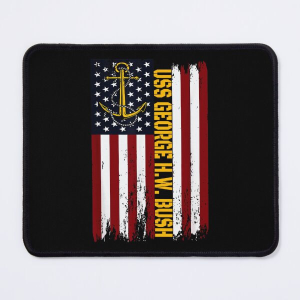 Item preview, USS George H.W. Bush CVN 77 US Navy Anchor Distressed Flag Veteran Gift designed and sold by YubitaLeLe.