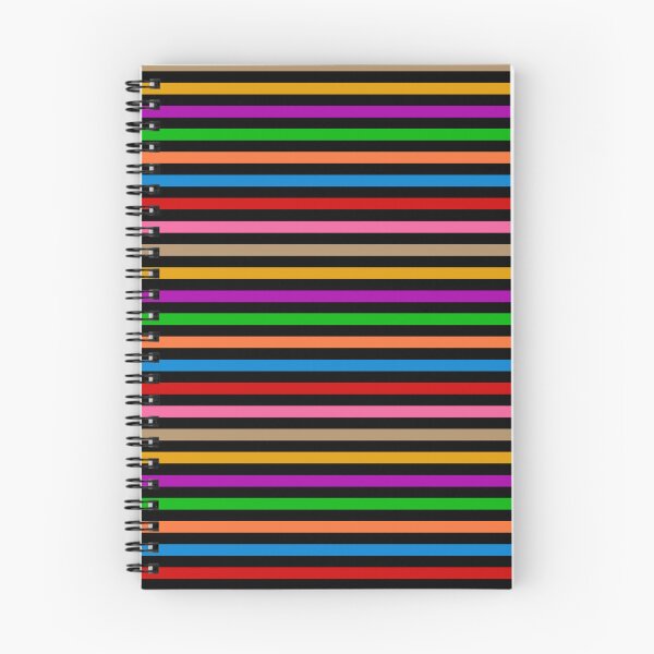 Item preview,  Rainbow Colorful Stripes Lines Pattern - Black  designed and sold by PatternTitan.