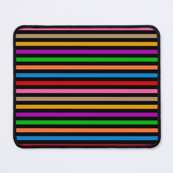Item preview,  Rainbow Colorful Stripes Lines Pattern - Black  designed and sold by PatternTitan.