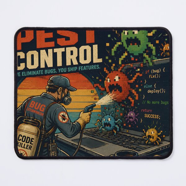 Item preview, Professional Bug Exterminator – Vintage Programmer Debugging Pixel Bug T-Shirt Design designed and sold by PenchalaPrabhas.