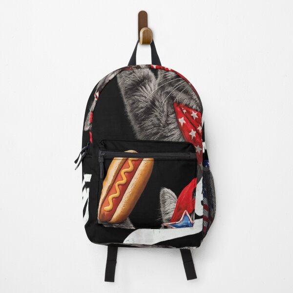 Item preview, Patriotic American Cat Hot Dog Star Sunglasses Fourth of July BBQ Merch designed and sold by YubitaLeLe.
