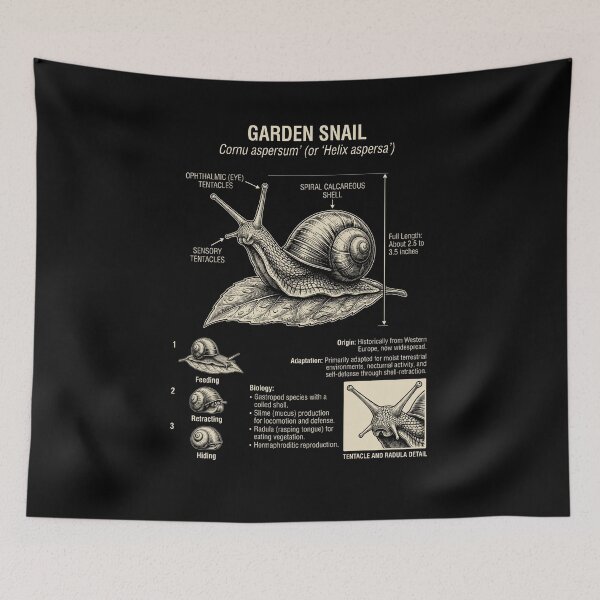 Item preview, Garden Snail Scientific Anatomy Biology Animal Lover designed and sold by Kimberley King Art  King Art.