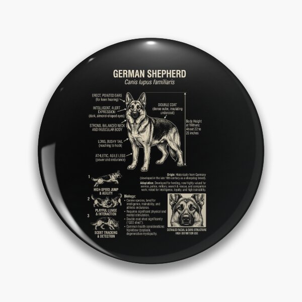Item preview, German Shepherd Scientific Anatomy Biology Dog Lover designed and sold by Kimberley King Art  King Art.