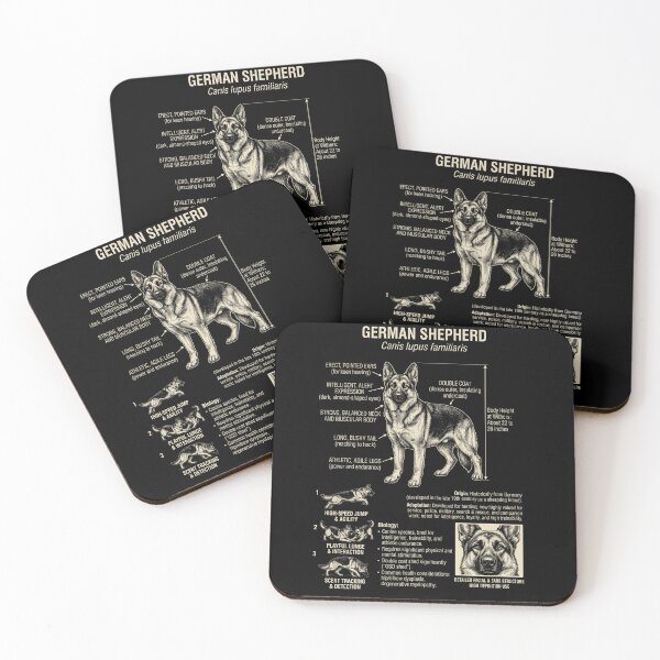 Item preview, German Shepherd Scientific Anatomy Biology Dog Lover designed and sold by Kimberley King Art  King Art.
