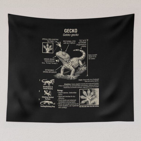 Item preview, Gecko Scientific Anatomy Biology Animal Lover designed and sold by Kimberley King Art  King Art.