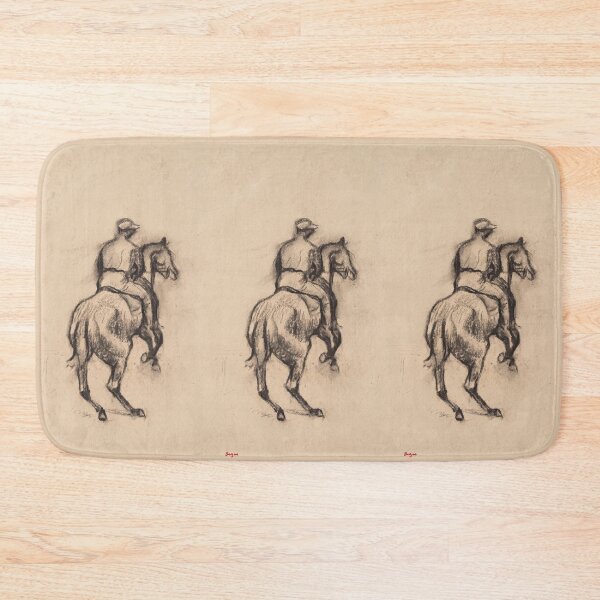 Item preview, Jockey on Horseback Charcoal Study designed and sold by artofuniverse.