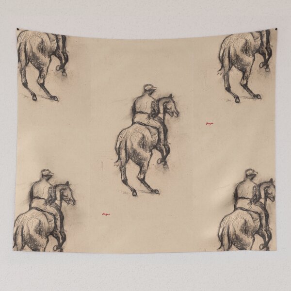 Item preview, Jockey on Horseback Charcoal Study designed and sold by artofuniverse.