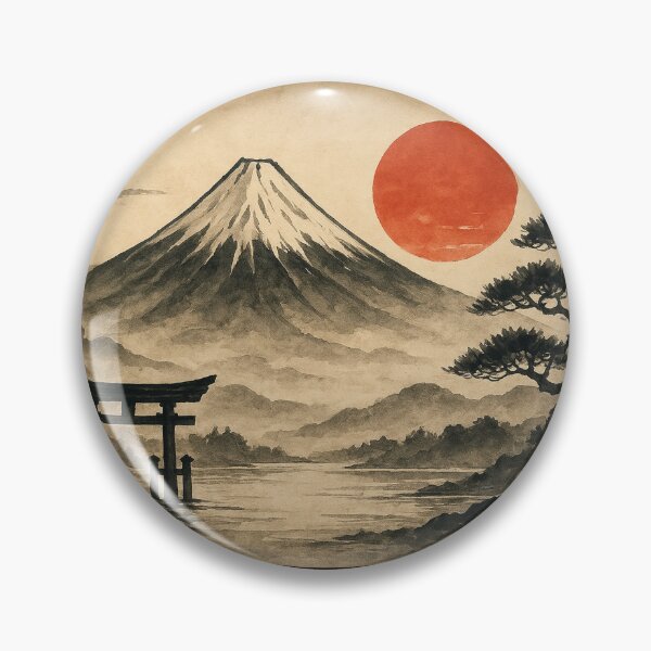 Item preview, Mount Fuji Serenity - Traditional Japanese Ink Wash Edition designed and sold by Japan-kanji-ya.