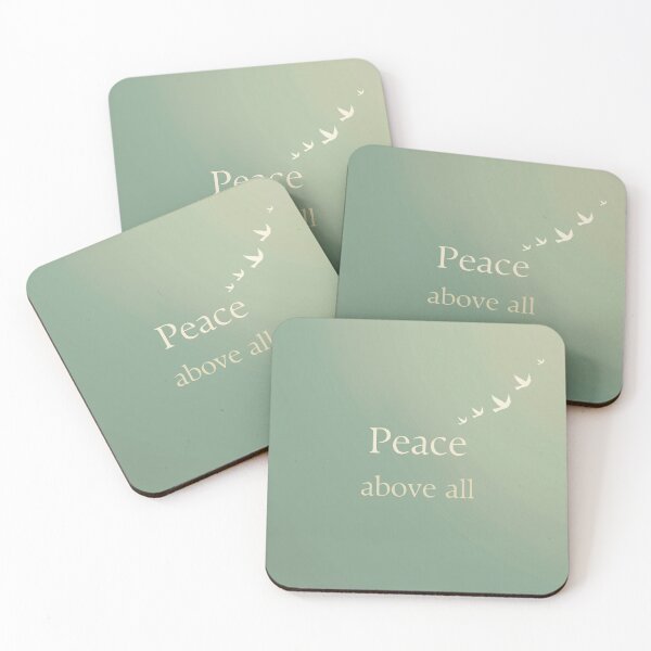 Item preview,  Peace Above All – Minimalist Birds in Flight Affirmation Design designed and sold by CosmicQuietStudio.