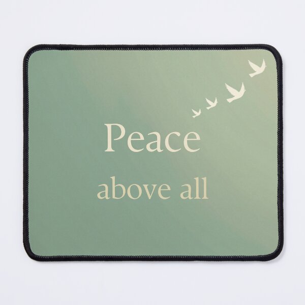 Item preview, Peace Above All – Minimalist Birds in Flight Affirmation Design designed and sold by CosmicQuietLab.