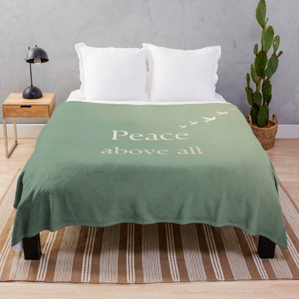 Item preview, Peace Above All – Minimalist Birds in Flight Affirmation Design designed and sold by CosmicQuietLab.