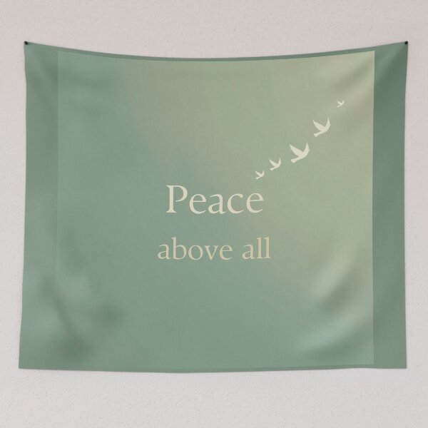 Item preview,  Peace Above All – Minimalist Birds in Flight Affirmation Design designed and sold by CosmicQuietStudio.