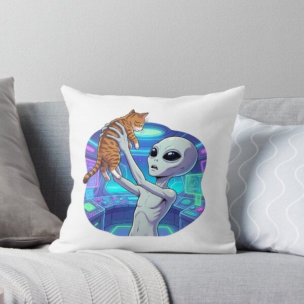 Item preview, Alien Holding Orange Cat in Spaceship designed and sold by Sunkhung.