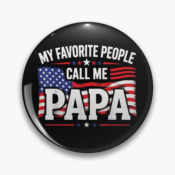 Item preview, My Favorite People Call Me Papa Papa Papa with Waving American Flag designed and sold by YubitaLeLe.