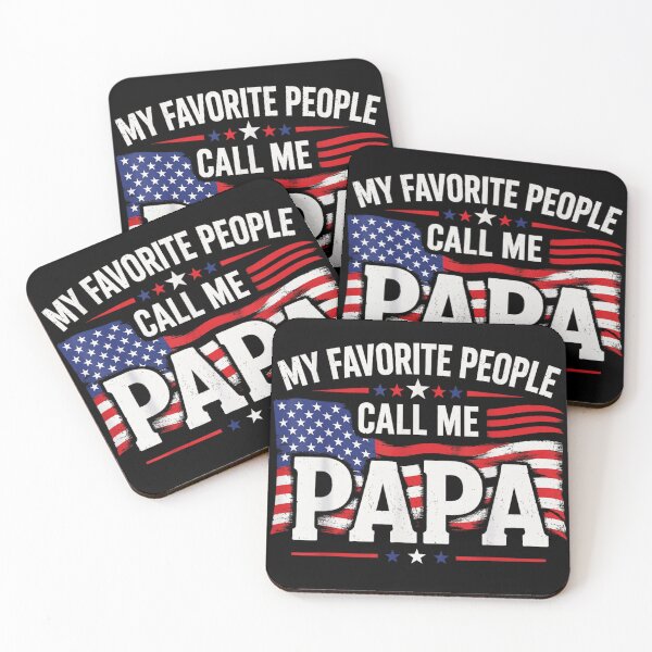 Item preview, My Favorite People Call Me Papa Papa Papa with Waving American Flag designed and sold by YubitaLeLe.