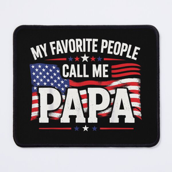 Item preview, My Favorite People Call Me Papa Papa Papa with Waving American Flag designed and sold by YubitaLeLe.