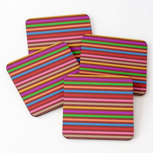 Item preview, Rainbow Colorful Stripes Lines Pattern - Red  designed and sold by PatternTitan.