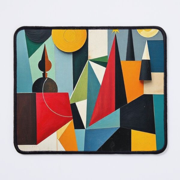 Item preview, Multicolor Cubist Illustration | Abstract Triangles and Circles designed and sold by RAISC.