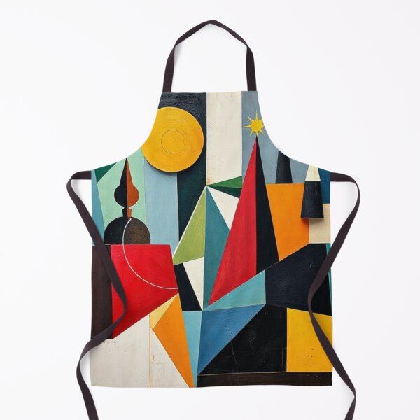 Item preview, Multicolor Cubist Illustration | Abstract Triangles and Circles designed and sold by RAISC.